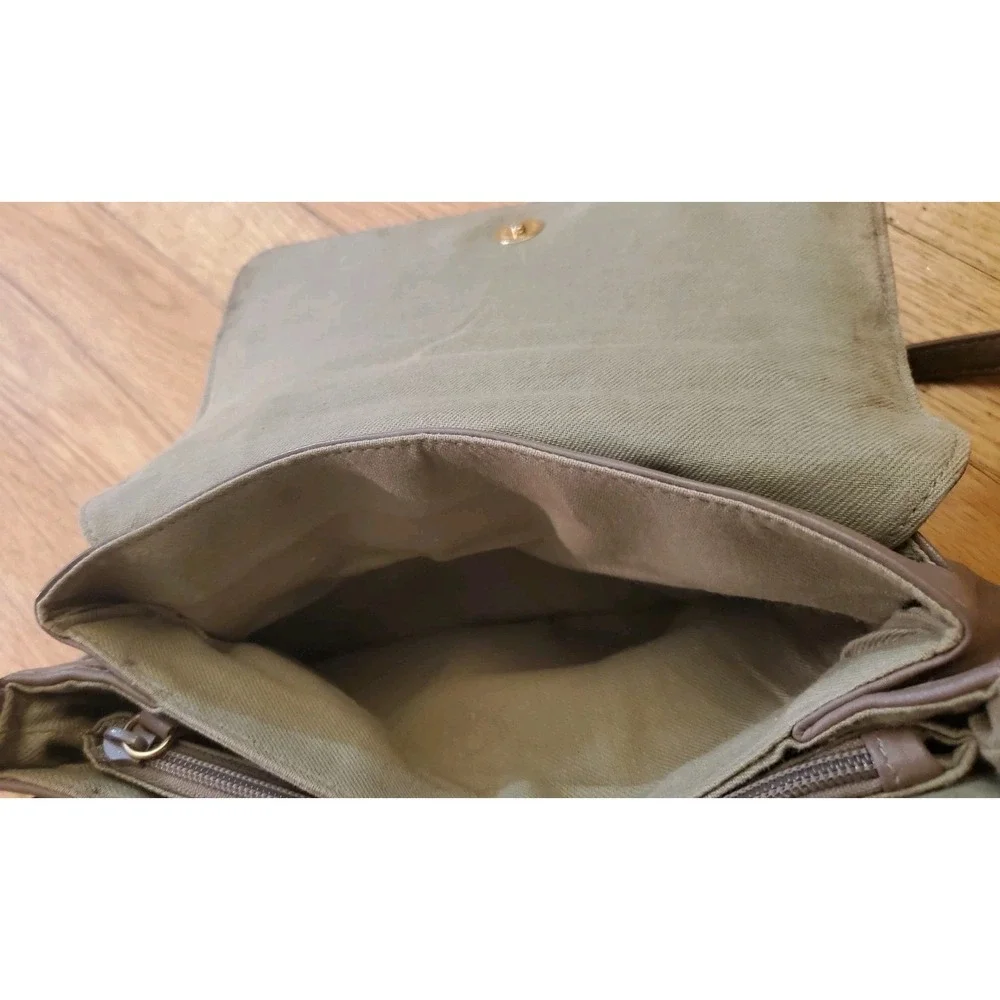 Vintage Etienne Aigner Brown Taupe Leather Purse Horseshoe Logo